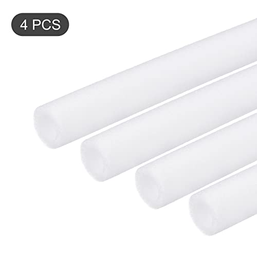 sourcing map Paket von 4 Schaumstoffrohr Schutzmantel Hitzebewahrung 17x25mm/0.7 1 Weiß