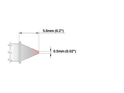Image of Thermaltronics PM80C301 Conical 0.5mm (0.02in) interchangeable for Metcal SCP-CN05