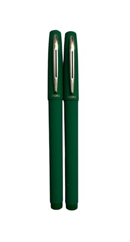 Image of Levin Baoke Green Gel Pen Line Writing Pen, Archival Ink Fine Point Tip Large Capacity School&Office Neutral Pen (0.7MM, pack of 5)
