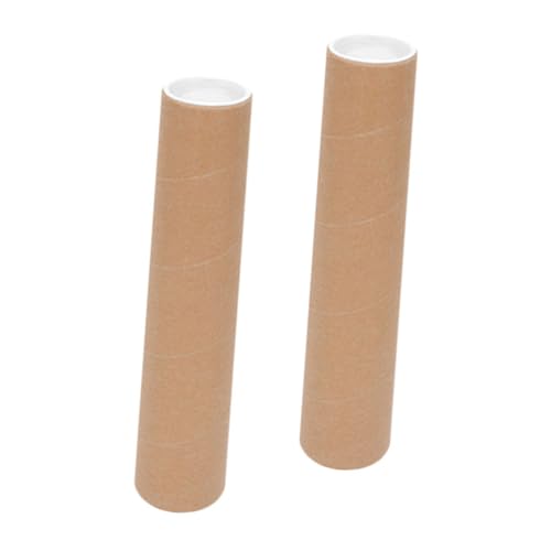 TOGEVAL 2個重厚厚ポスターチューブ 蓋付き 重型郵送管 図面や書類保護用 丈夫で曲がりにくい 輸送 収納用アートワークキャリーケース