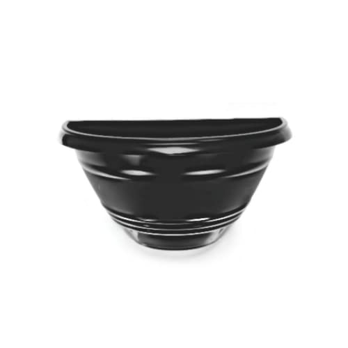 Kit 24 Vaso Meia Lua Preto Jardim Vertical 1 Litro Cor:Preto