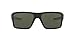 Oakley Men's OO9380 Double Edge Rectangular Sunglasses, Matte Black/Dark Grey, 66 mm