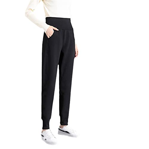 Pantalon de jogging sport décontracté femme noir idéal pour le cocooning
