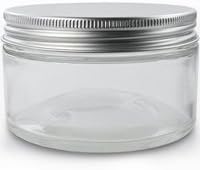 CLEAR PLASTIC JARS WITH ALUMINIUM SCREW TOP 200ML (10) …
