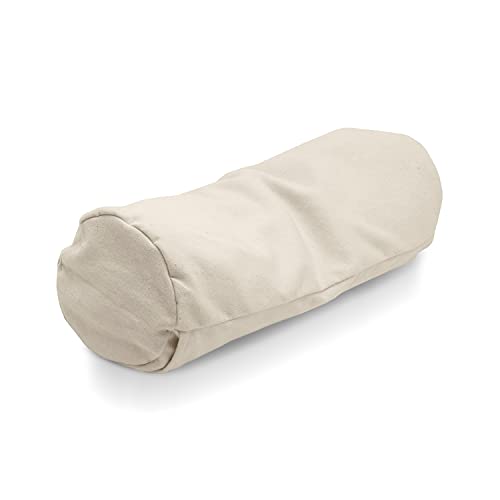 Bean Products Neck Roll Pillowcases | Cotton, 8 oz Organic Twill Flannel | Natural (6