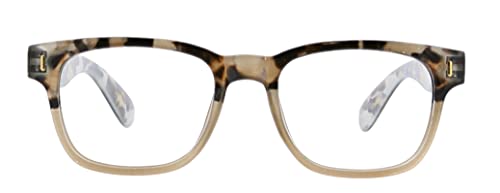 Peepers by PeeperSpecs Women's Relic Square Blue Light Blocking Reading Glasses, Sand Quartz, 49.9 + 0