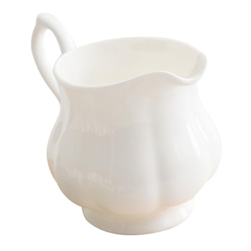 HOMOBABE Lechera De Jarra Para Leche Recipiente Para Leche De Porcelana Utensilios De Cocina Uso Cafetería o Desayuno