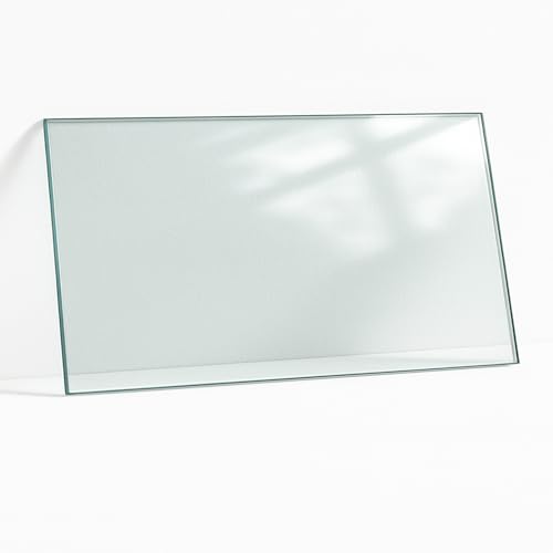Piano per Tavolo Rettangolare in Vetro Temperato 140x70 cm | Lastra di Protezione | Nessun Montaggio | Cuscinetti Antiscivolo | Superficie Liscia | da Cucina e Sala da Pranzo - Trasparente