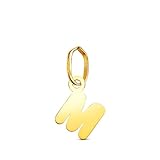Inmaculada Romero IR Colgante Inicial en Oro de 18k letra M con 9.5mm. lisa acabada en brillo
