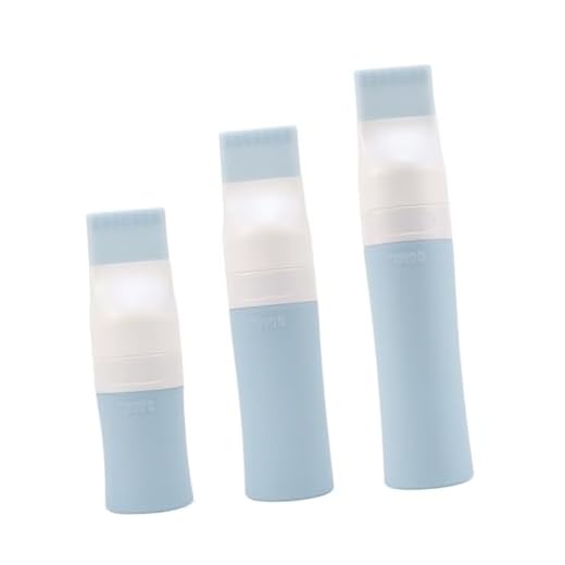 BIUDECO 3 Pecas garrafa de gel de sílica garrafas de viagem de silicone frascos de viagem para shampoo safety xampu bebedouro apertar garrafas saboneteira anti-queda garrafa especial pp