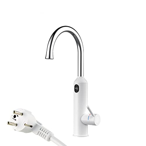 Robinet Cuisine, Robinet Chauffant Instantané 220 V,Robinet Chauffe Eau Instantané Electrique,Chauffe-Eau éLectriques Robinetterie De Cuisine,Affichage De La TempéRature Led,Pour Cuisine,Salle De Bain Cover
