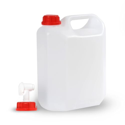 SANJOMA Garrafa de água 25 L tampa e torneira | Para água e uso alimentar, resistente ao uso diário, garrafa de água ideal para acampar, uso doméstico ou para o seu negócio, Garrafa de água,