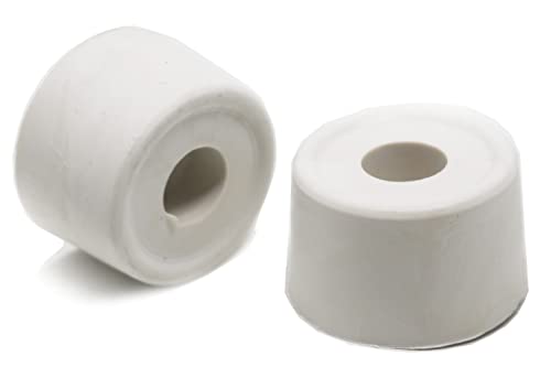 fiXte Large Wall Floor Mounted Rubber Door Stopper Bump Stop 33mm White (Pack of 2)