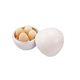 Rapid Egg Cooker,4 Capacity Cooker for Hard Boiled Eggs, Poached 5 Minutes Microwave Special Shape Cooking Tools, White, 6.69x5.91''