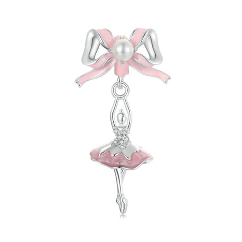 Image of Ballet Charm 925 Sterling Silver Dancer Shoes Anniversary Heart Pendant Family Birthstone Mom Dangle for Pandora Charm Bracelet