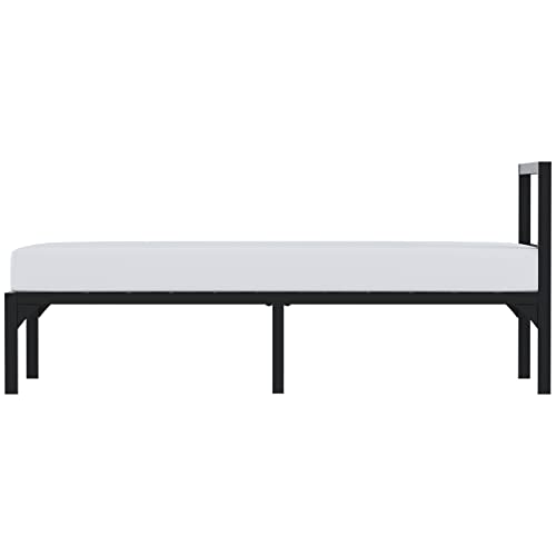 Yitahome Twin Metal Bed Frame With Headboard, 14 Inch Wooden Slat Platform Bed, Mattress Foundation, No Box Spring Needed, Black Modern Camas #TOP7