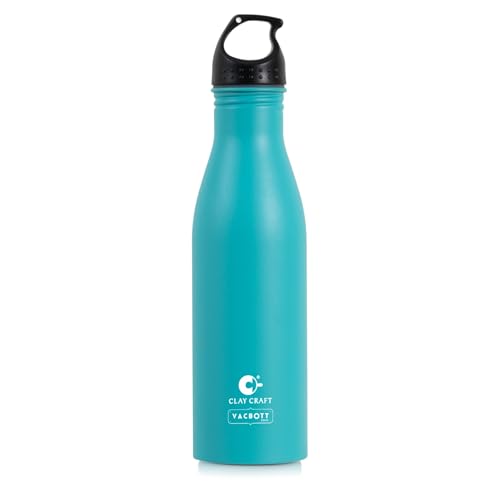 Clay Craft VACBOTT Skipper Single Walled Non Insulated Water Bottle-850ML, 1-Piece(Green) Leak Proof | Easy Grip |Easy To Carry| Gym Bottle | Home | Kitchen | Hiking | Treking Bottle | Travel