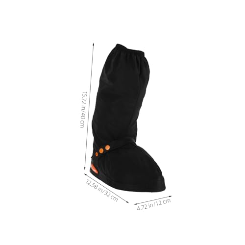 Cubrecalzados impermeables para ciclismo y caminata, cubrebotas aislantes, color negro, tamaño 40x32x12 cm miniatura 2