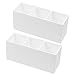 TOPBATHY 2 pcs Makeup Brush Organizer Holder Organizer 3 Compartments Eyeliners Eyebrow Pencil Display Case Cosmetic Storage