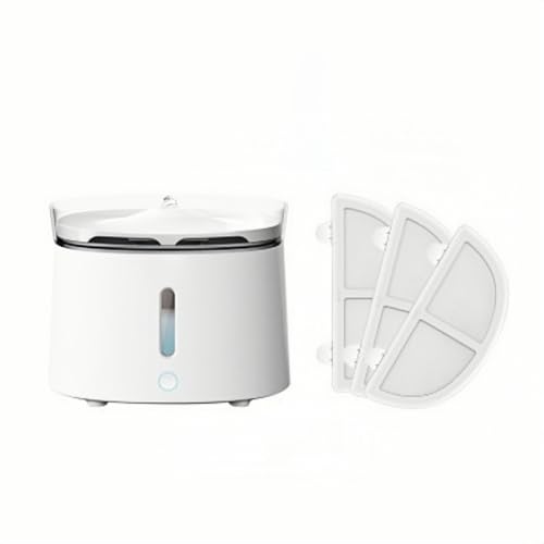 haoyunshengyi 自動給水器 スマートペット ワイヤレスポンプ 大容量2L LED給水 2つの給水 モードコードレス ?み立て?単お手入れ?単 フィルターFUKI 犬猫水飲み器 みずのみィルター 3層構造 KDF ぬめり軽軽減素材配合 活性炭フ