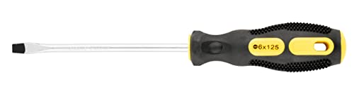 EDA Chave De Fenda 6 X 125 Mm Aço Cromo Vanádio Cabo Emborrachado Eda