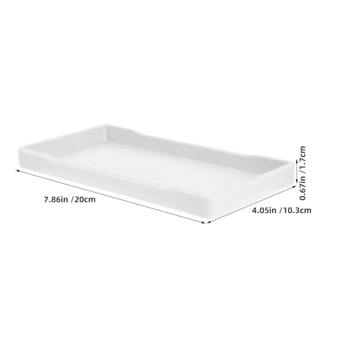 Bandeja para baño de melamina blanca de 5 piezas rectangular 3