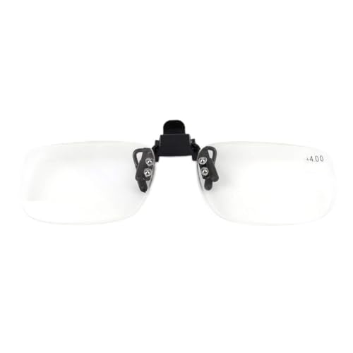 Gafas de lectura con clip, lentes de lectura, unisex, con lupa