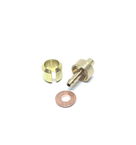 Replacement brake olive and barb to fit Hope TECH3 V4 E4 X2 brakes, golden, standard