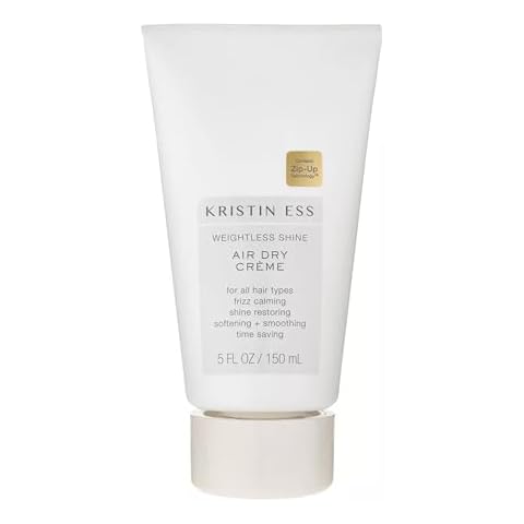 Kristin Ess Castor Oil Curl Defining Cream - Leave In Cream - Texture, Hydration, Shine, Soften, Smooth, Calms Frizz - Womens Styling Product for Curly Hair - Serum for Frizzy + Dry Damaged Hair Cover
