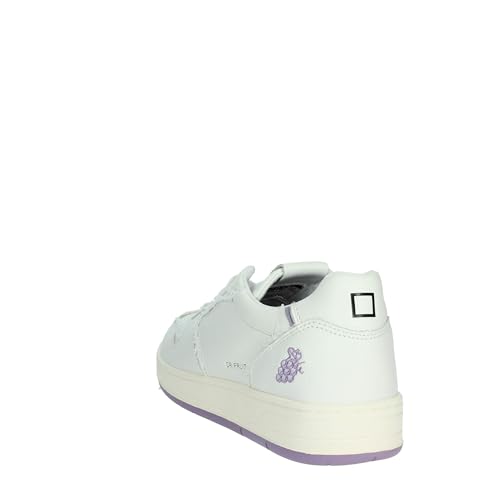 Chaussure en cuir blanc D.A.T.E. Court Fruit Grape au design violet épuré - 2