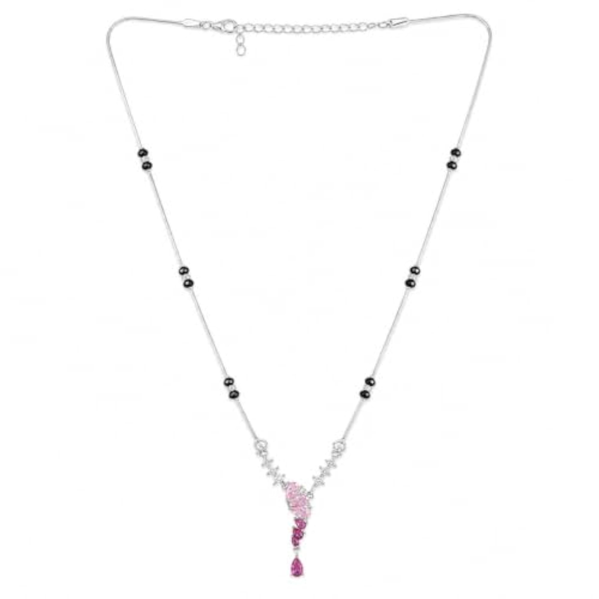 Women's 925 Sterling Silver Blush to Ruby Love Mangalsutra