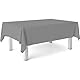 ECOMMERC3 Fleckabweisende Tischdecke für rechteckigen Tisch, Größe 260x140 cm | Schmutzabweisende Tischdecke, extra weich und wasserdicht, GRAU