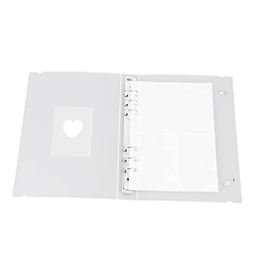 HOMSFOU Album fotografico portatile Album fotografico Album fotografico Libro Photocard Binder Kpop Album fotografico Protezioni per carte di libri con copertina smerigliata A5 3' 4 griglie per pagina