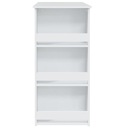 Mange-debout blanc en bois table de bar gain de place fixe