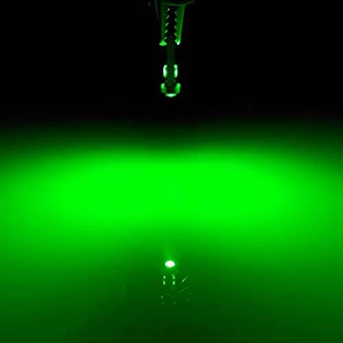 AUXLIGHT Green T5 37 74 2721 PC74 PC37 LED Bulb, 3030 Chips Super Bright 12 Volt Replacements, Interior Dome Map Dashboard Indicator Instrument Panel Gauge Cluster Lamp Lights (Pack of 10)