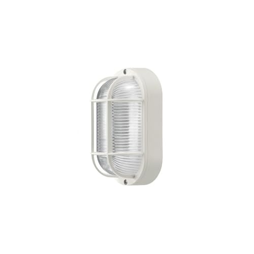 TrAdE Shop Traesio PLAFONIERA Applique Ovale GRIGLIA Tartaruga Bianca Campana in Vetro Attacco E27
