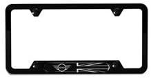 Mini Cooper 82-12-2-446-876 License Plate Frame Wing Black Jack Black