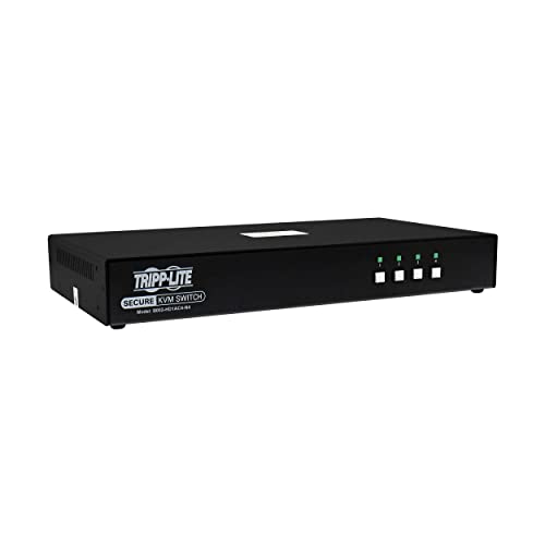 Image of Tripp Lite Secure KVM Switch, 4-Port DisplayPort to HDMI, US Government NIAP-Certified PP4.0 Security, Common Access Card (CAC) Port, 4K @ 60Hz Quality, TAA Compliant, 3-Year Warranty (B002-HD1AC4-N4)