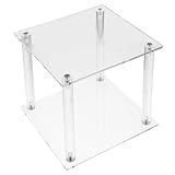 MOLUCKFU アクリル製フラワースタンド 透明四柱型 ディスプレイ用 結婚式テーブル装飾 おしゃれな花のアレンジメント スタンド