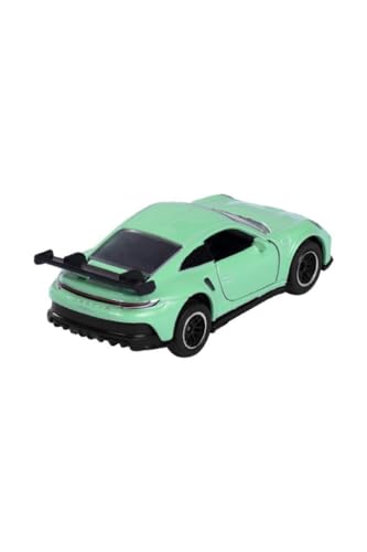 Image of Majorette Porsche 911 GT3 Cup 992 Diecast Car Model, Mint Green, 1:64 Scale, 3+ Years