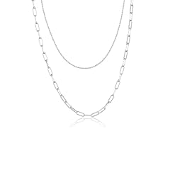 Layered O Chain+Paperclip-Silver