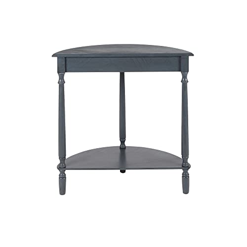 Decor Therapy Half Moon Entry Table, With Shelves & Easy Assembly, Entryway Table, Antique Navy, Wood - (28.5" x 11.8" x 28.5") - Image 10