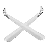 Garneck 2pièces Chaussure Aide Acier Inoxydable Avec Poignée Antidérapante Outil De Dre...