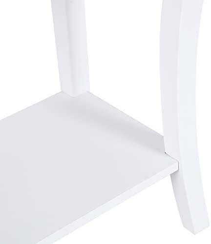 HOMCOM Console Table Modern Sofa Side Desk with Storage Shelves Drawers for Living Room Entryway Bedroom Ivory White