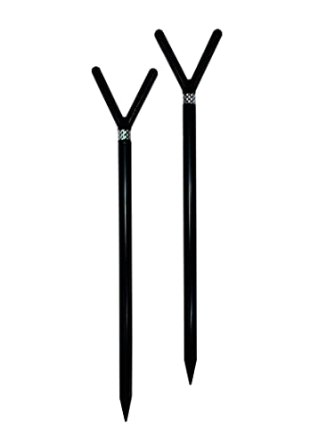 Support extensible en V pour canne à pêche noir 76,2 cm en lot de 2