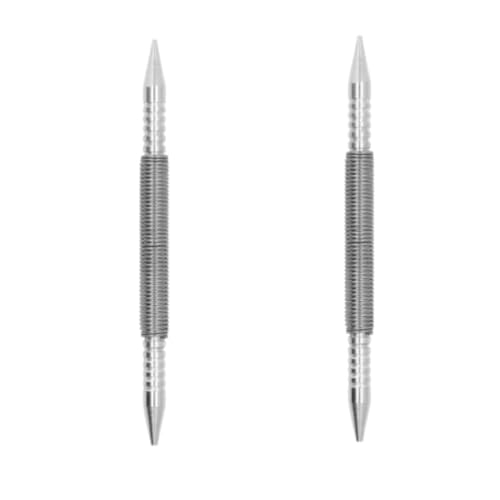 Spring Nail Set, Dual Head Nail Setter Dual Head Center Punch Spring Loaded Center Hole Punch Hand Tool for Metal or Wood