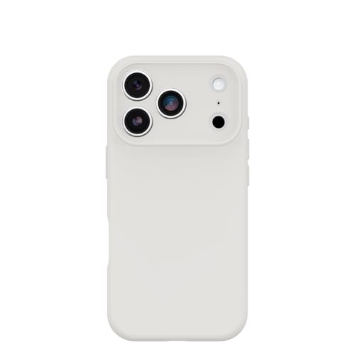 Image of OtterBox iPhone 17 Pro Figura Series Case - Crema White - Aesthetic, Silicone Phone Cases, Protective Minimalist Design, MagSafe iPhone Case with Camera Protection