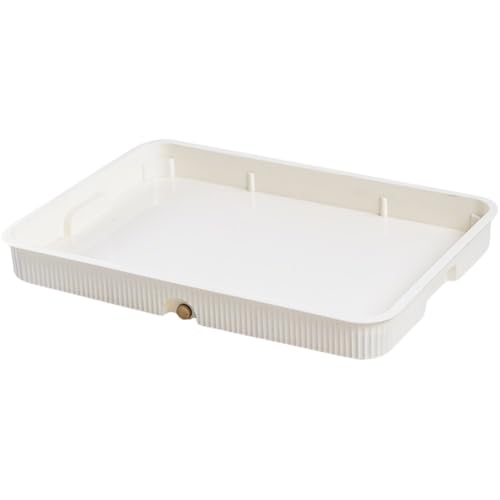 Bandejas Plastico con Manguera, Platillos para Plantas de Interior, Bandeja de Drenaje Empotrables, para Cocina(White,41x29x5cm/16x11x2in)