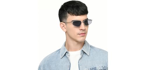 Image of Vincent Chase By Lenskart | Gunmetal Grey Solid Full Rim Hexagonal | Branded and Stylish Sunglasses | 100% UV Protected | Men & Women | Large | VC S17528