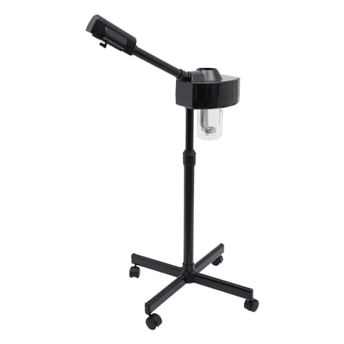 Vaporizador facial Facial Sauna Face Steamer Vaporizador facial Limpiador de poros con función de ozono para cuidado profundo y cuidado de la piel, tecnología nano iónica, color negro